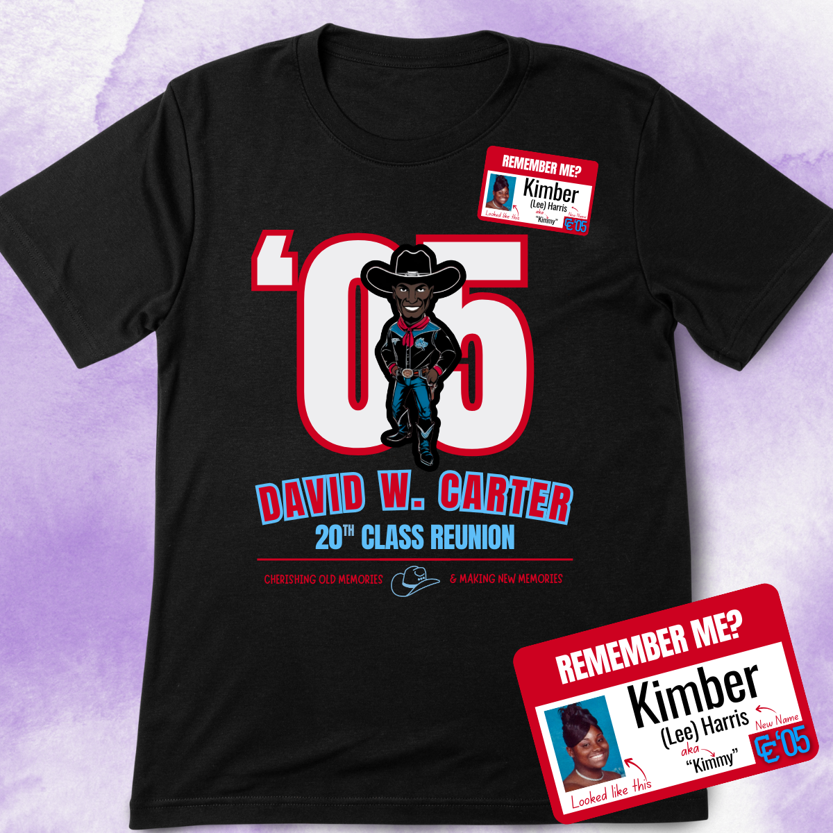 Carter Class Reunion Name Tag Tee