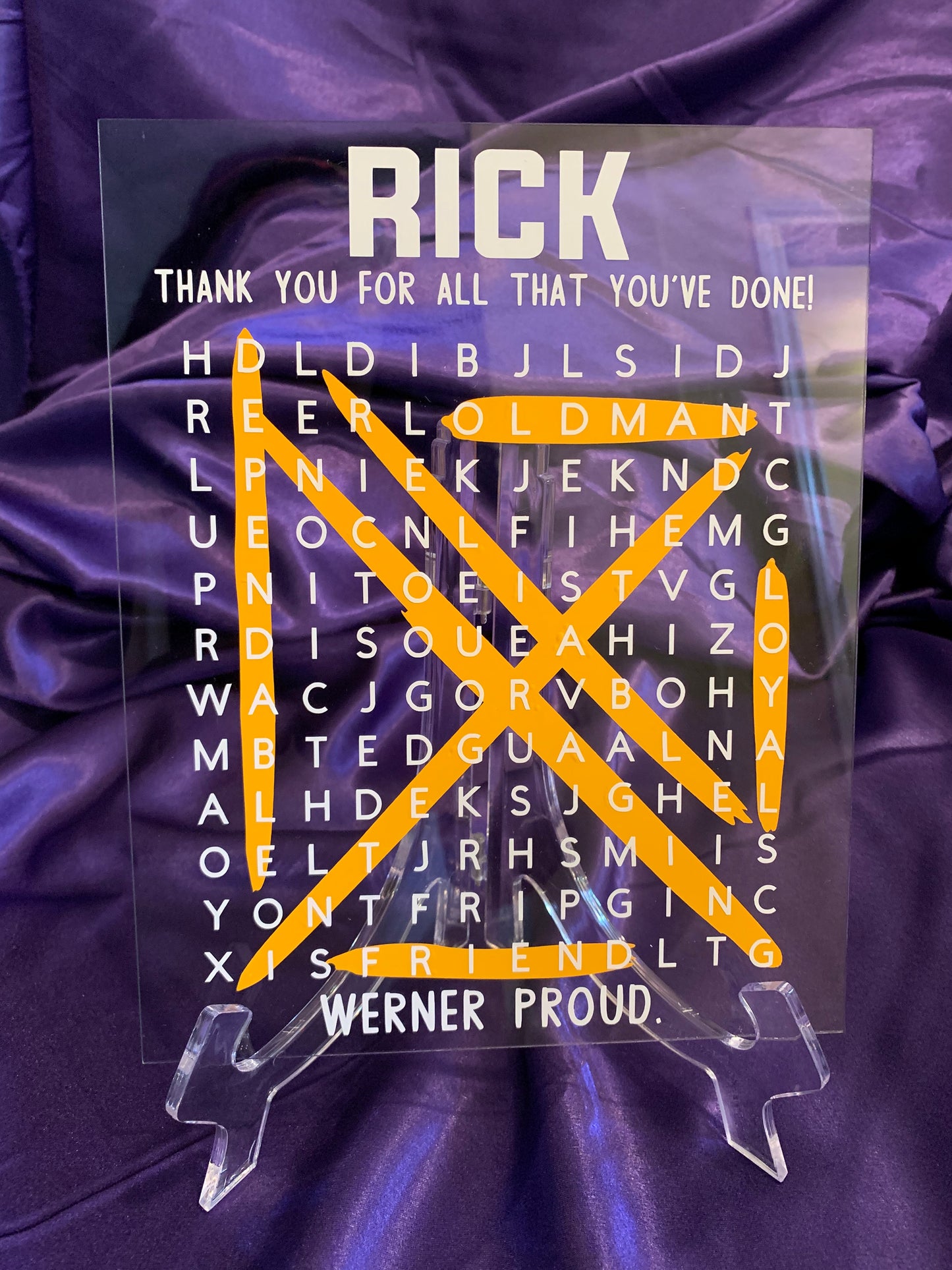 Glass Word Search Puzzle