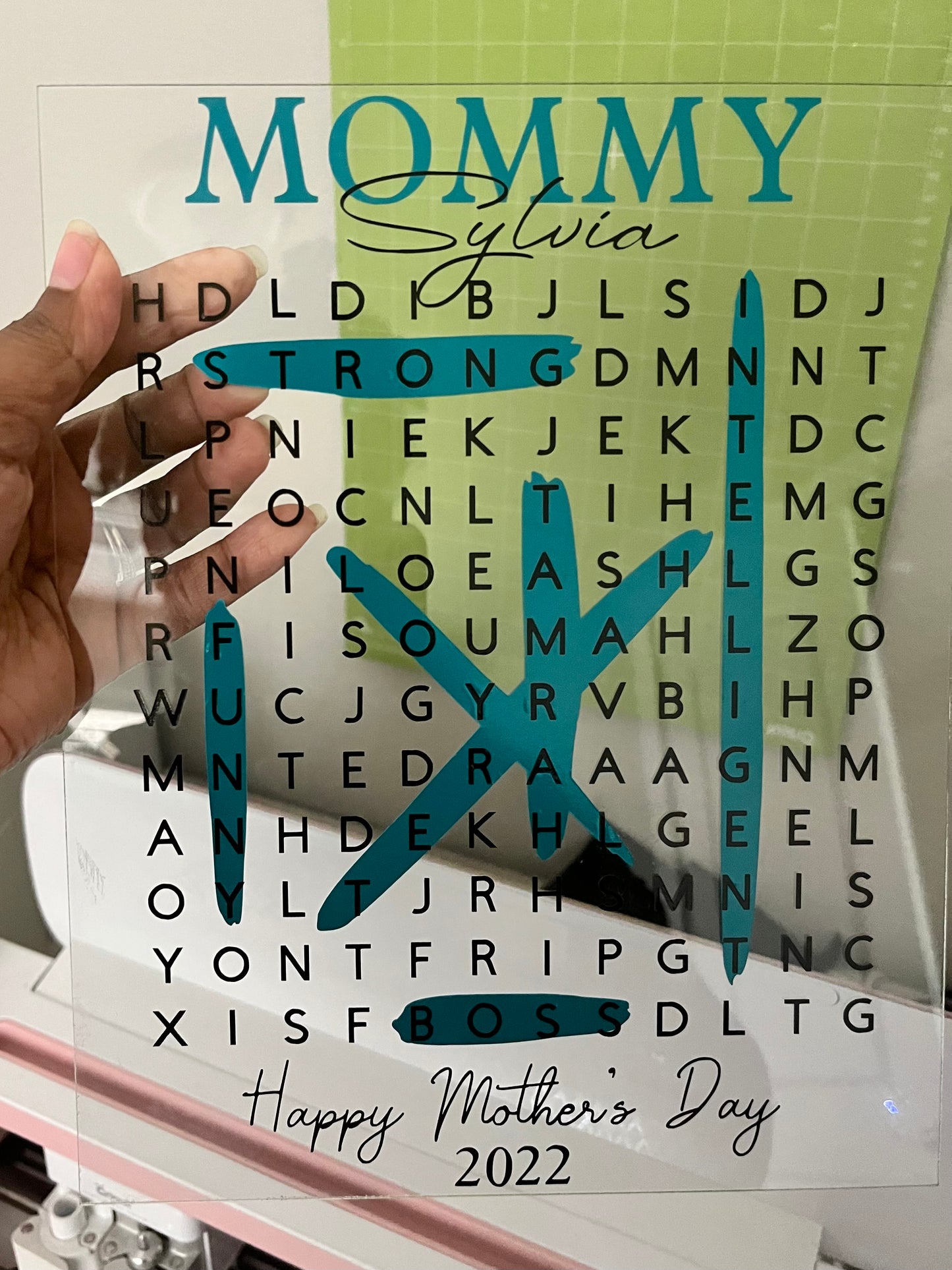 Glass Word Search Puzzle